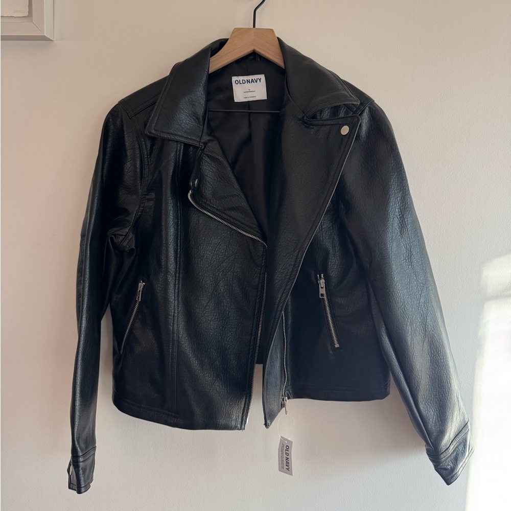 NWT Black Faux Leather Jacket
